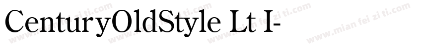 CenturyOldStyle Lt I字体转换